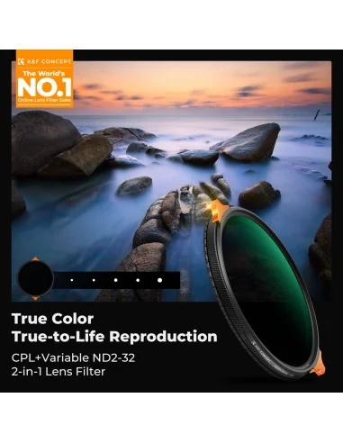 K&F Concept Nano-X 82mm 2-in-1 Variable ND CPL Filter