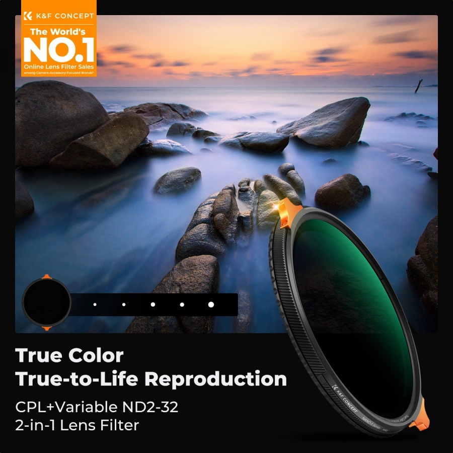 K&F Concept Nano-X 82mm 2-in-1 Variable ND CPL Filter