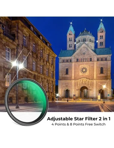 K&F Concept Nano-C 82mm 4 to 8-Point Variable Star Filter