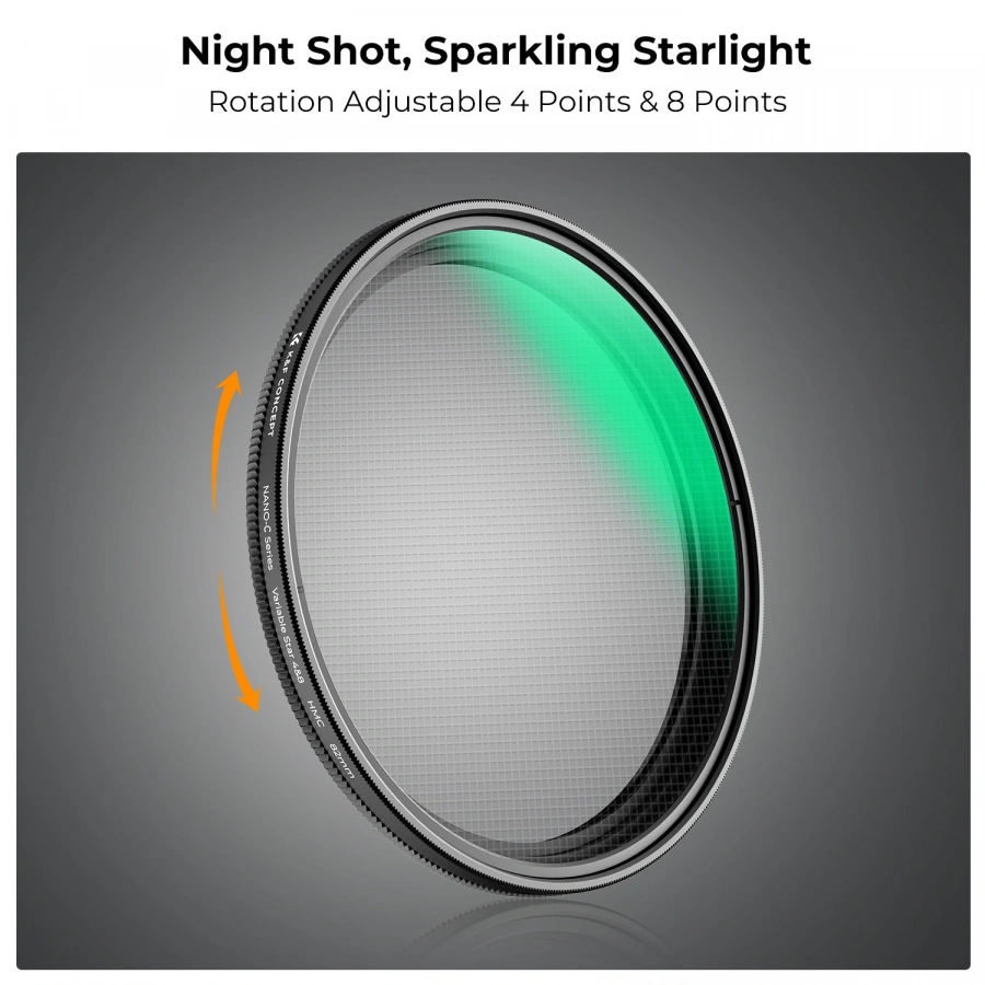 K&F Concept 82mm Variable Star Filter 4–8 Point | CamTools UAE