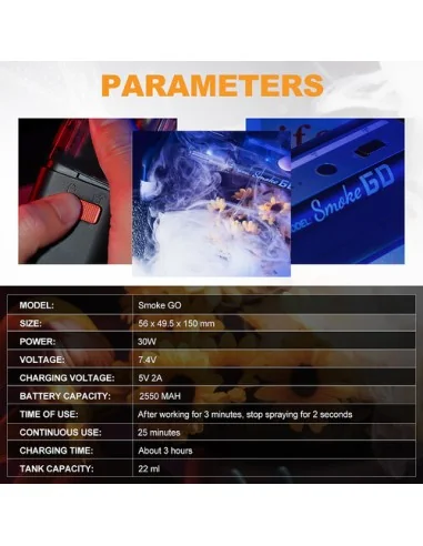 LENSGO SMOKE GO Handheld Fog Machine 30W | CamTools UAE