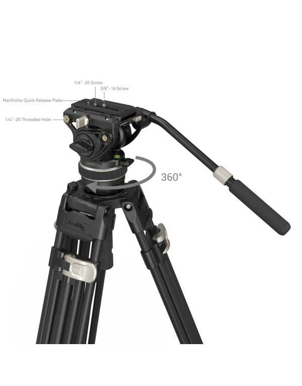SmallRig FreeBlazer Tripod Kit – Heavy-Duty Carbon Fiber for UAE Creators