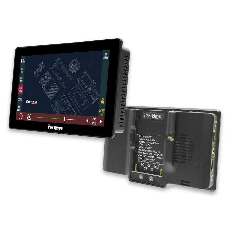 Portkeys LH5P 5.5" inch 2200nit touchsreen and wired/wireless camera control