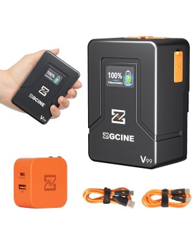 ZGCINE ZG-V99 V2 Upgraded Version Mini V-Mount Battery with 65W USB-C PD Charger kit