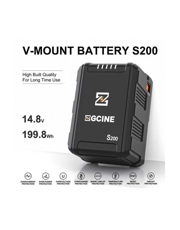 ZGCINE ZG-S200 V Mount Battery