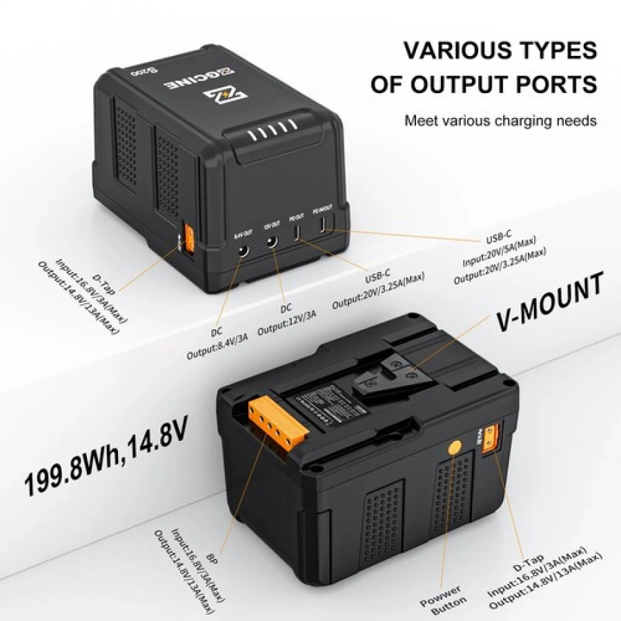 ZGCINE ZG-S200 V Mount Battery