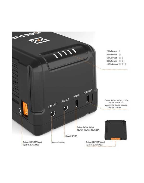 ZGCINE ZG-S200 V Mount Battery