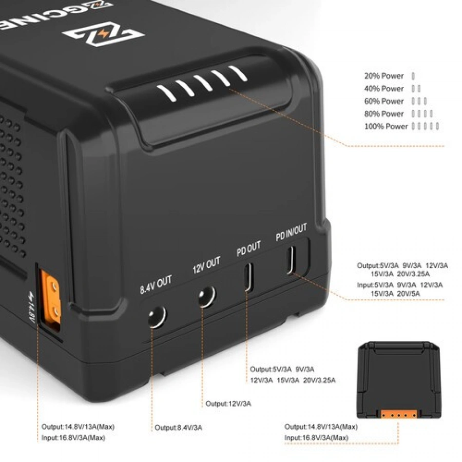 ZGCINE ZG-S200 V Mount Battery
