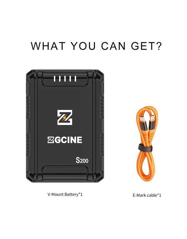 ZGCINE ZG-S200 V Mount Battery