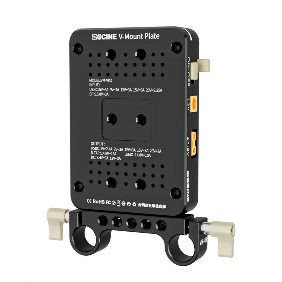 ZGCINE VM-VP2 KIT1 V MOUNT BATTERY PLATE (SUPPORT USB-C PD INPUT)