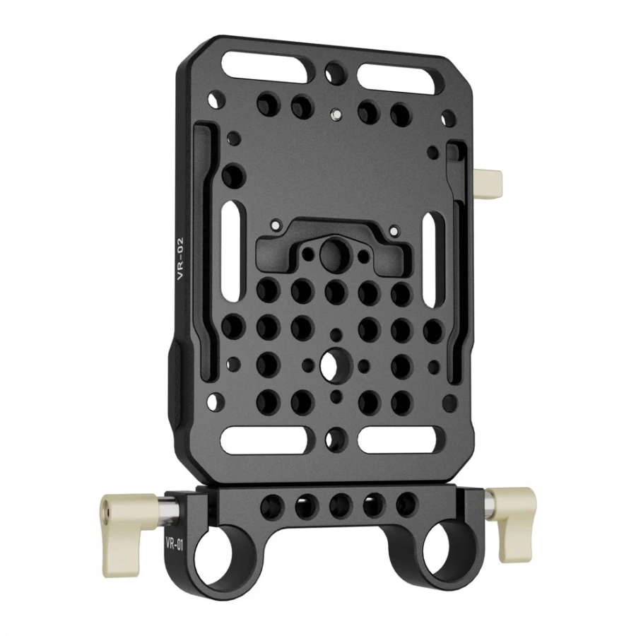ZGCINE VR-Kit 1 V-Lock Mount Battery Plate with Dual 15mm Rod Clamp