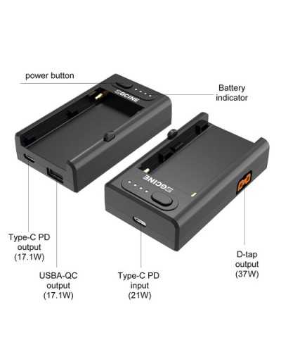 ZGCINE NP-F01 Battery Charger Adapter