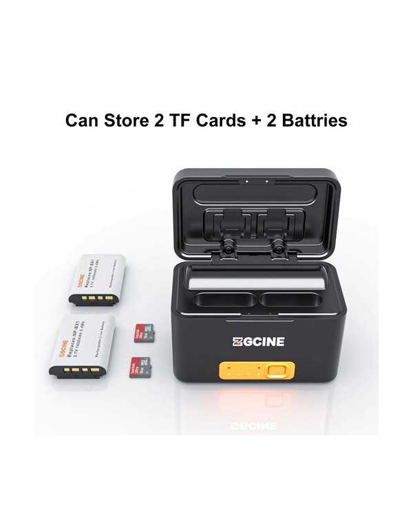 ZGCINE PS-BX1 Kit 2, Charging Case for Sony NP-BX1 battery with 2pcs 1450mah battery