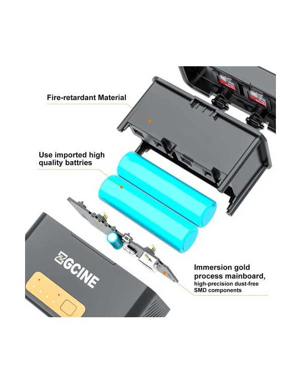 ZGCINE PS-BX1 Kit 2, Charging Case for Sony NP-BX1 battery with 2pcs 1450mah battery