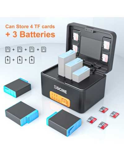 ZGCINE PS-G10 Charging Case for GoPro 11/10/9/8/7/6/5 Battery with 3 Charging Slots
