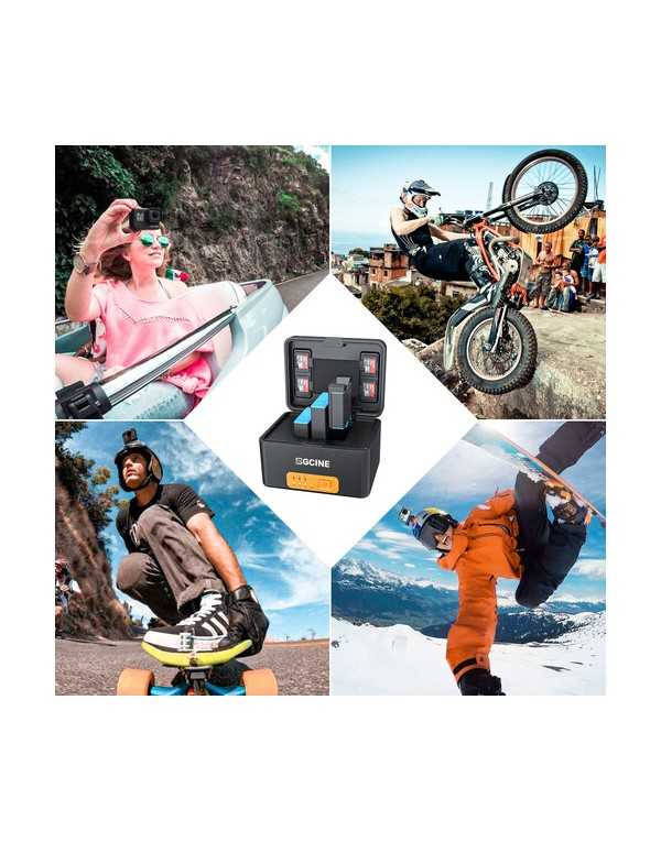 ZGCINE PS-G10 Charging Case for GoPro 11/10/9/8/7/6/5 Battery with 3 Charging Slots