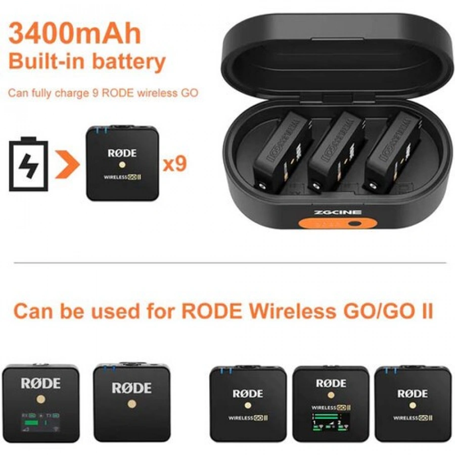 ZGCINE ZG-R30 Charging Case for Rode Wireless GO I&II