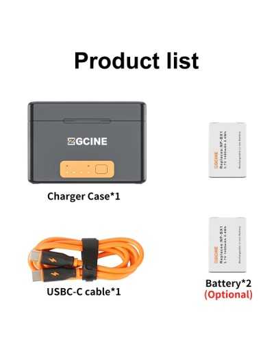 ZGCINE Charging Case for Sony NP-BX1 battery with 2 Charging Slots