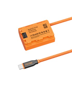 ZGCINE USB-C PD to FZ-100 Dummy Battery Cable(braided wire）
