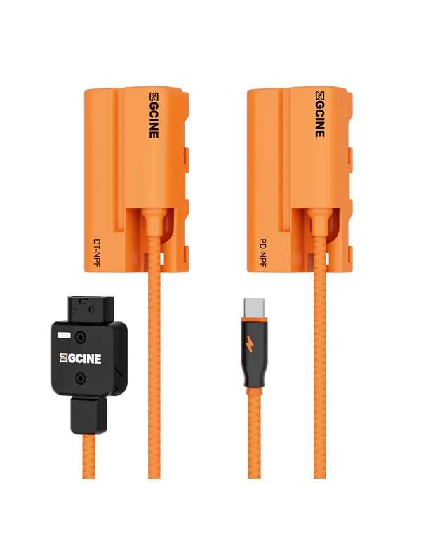 ZGCINE USB-C PD to NPF Dummy Battery Cable(braided wire）