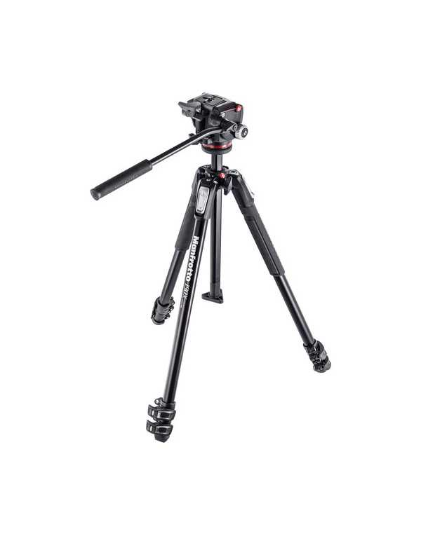 Manfrotto 190X3 Three Section Tripod with MHXPRO-2W Fluid Head | Accessories | CAM TOOLS Middle East | Manfrotto