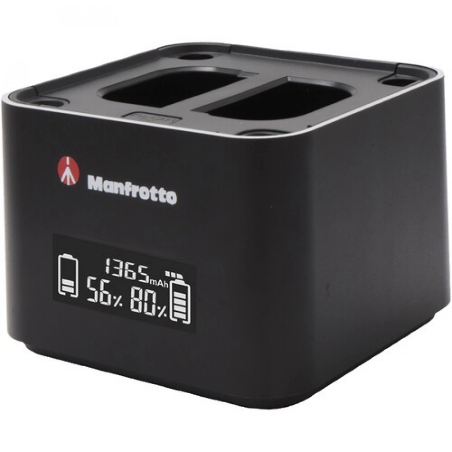 Manfrotto ProCUBE Professional Twin Charger for Canon LP-E6, LP-E6N, LP-E6NH, LP-E8, and LP-E17 Batteries