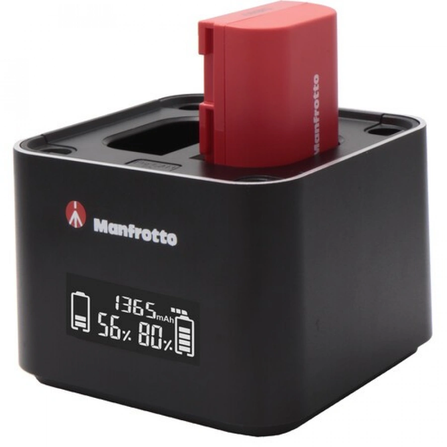 Manfrotto ProCUBE Professional Twin Charger for Canon LP-E6, LP-E6N, LP-E6NH, LP-E8, and LP-E17 Batteries