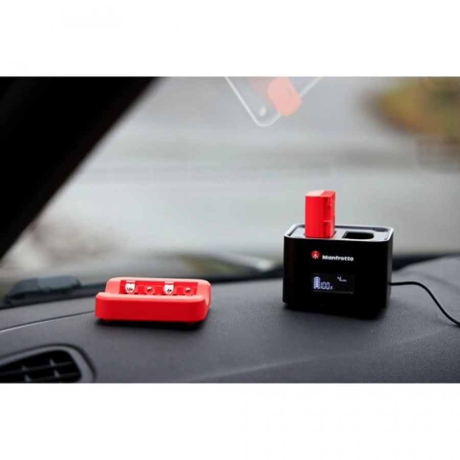 Manfrotto ProCUBE Professional Twin Charger for Canon LP-E6, LP-E6N, LP-E6NH, LP-E8, and LP-E17 Batteries