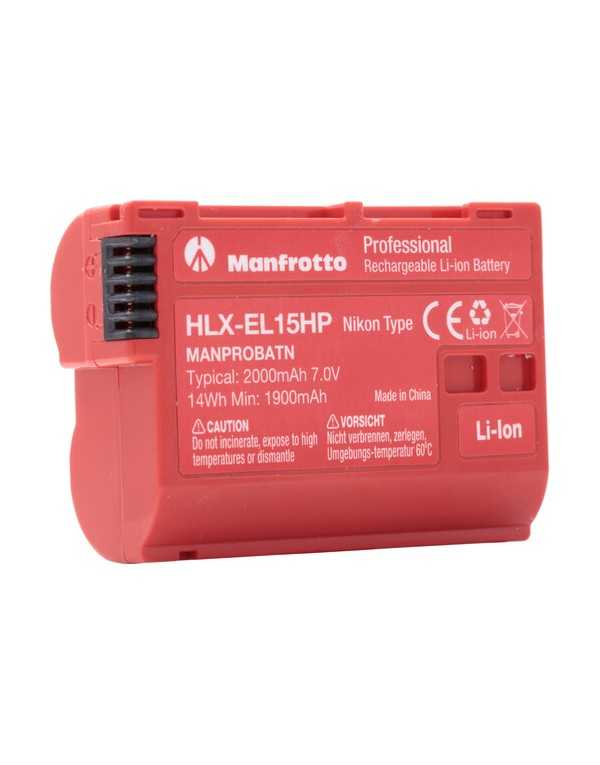 Manfrotto EN-EL15 Professional Lithium-Ion Battery for Select Nikon Cameras (7V, 2000mAh)