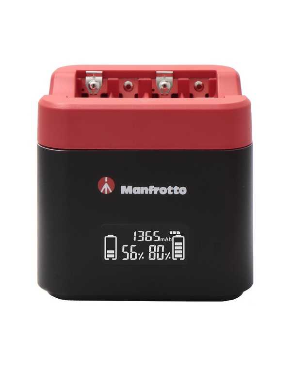 Manfrotto ProCUBE Professional Twin Charger for Sony NP-BX1, NP-FW50, and NP-FZ100 Batteries | Battery Accessories & Power Supply | CAM TOOLS Middle East | Manfrotto