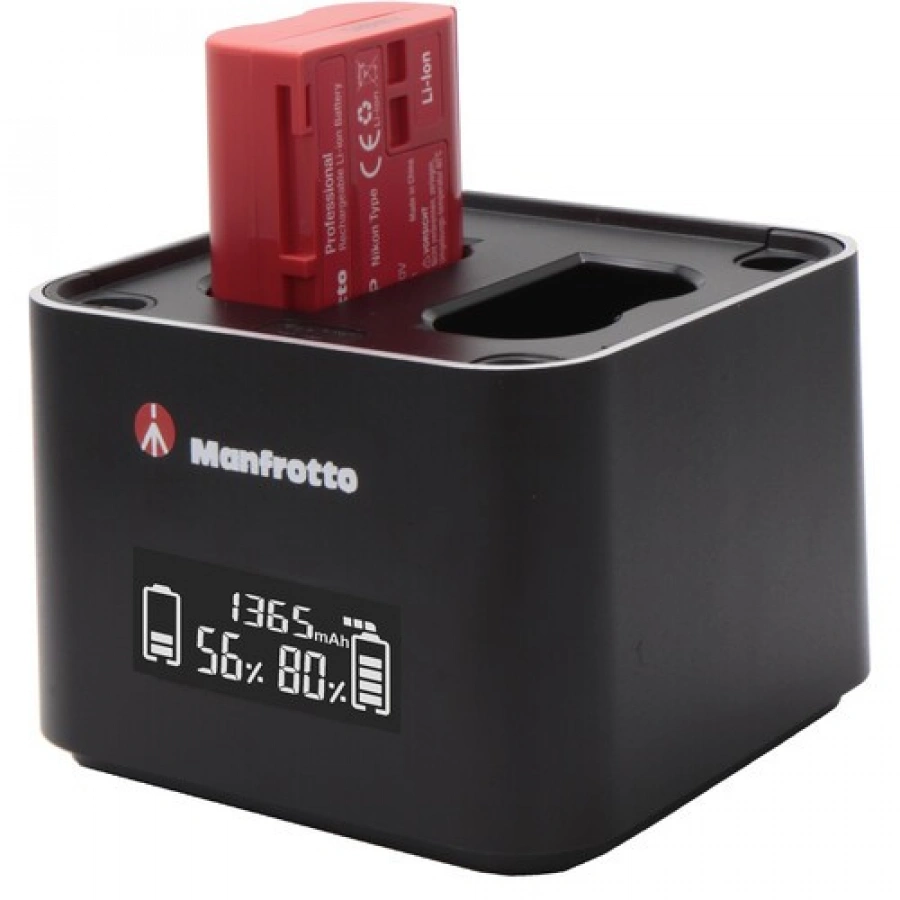 Manfrotto ProCUBE Professional Twin Charger for Nikon EN-EL14, EN-EL15, EN-EL25 Batteries