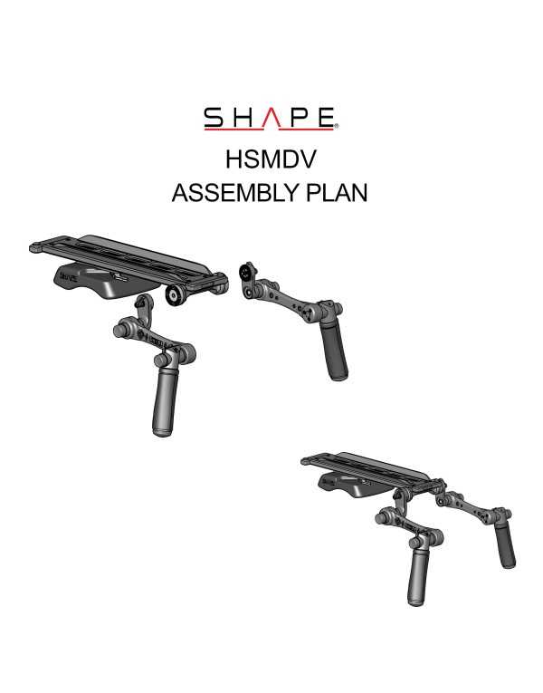 SHAPE ARRI DOVETAIL SHOULDER MOUNT WITH HAND15 HANDLES
