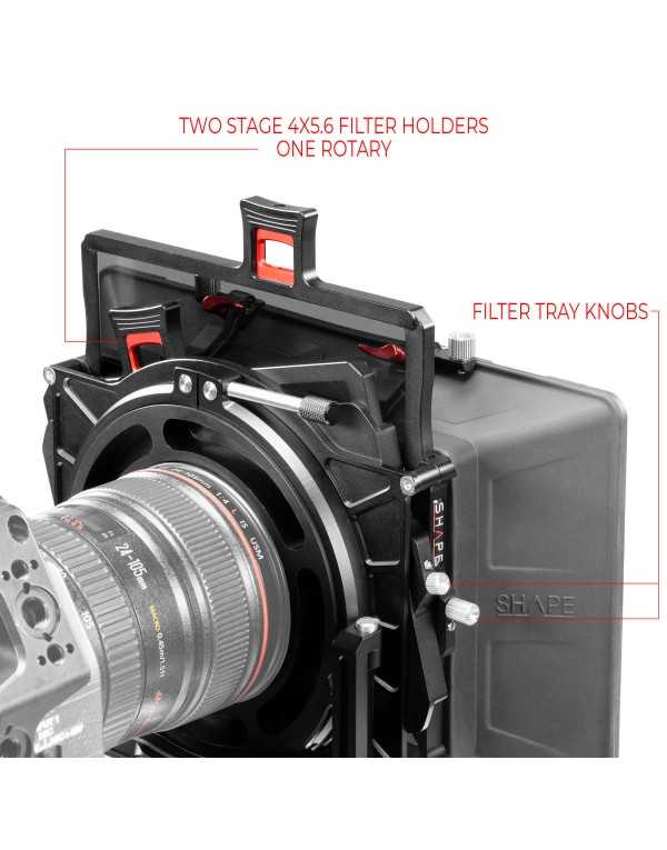 SHAPE COMPACT UNIVERSAL SHOULDER BASEPLATE (BP20) WITH FOLLOW FOCUS, HAND15 SHADOW AND MATTE BOX KIT