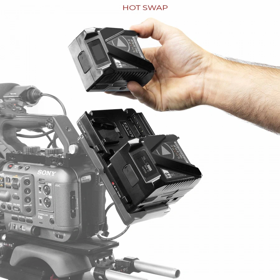 SHAPE DUAL V-MOUNT HOT SWAP MINI BATTERY PLATE