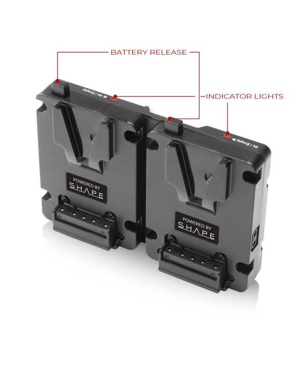 SHAPE DUAL V-MOUNT HOT SWAP MINI BATTERY PLATE